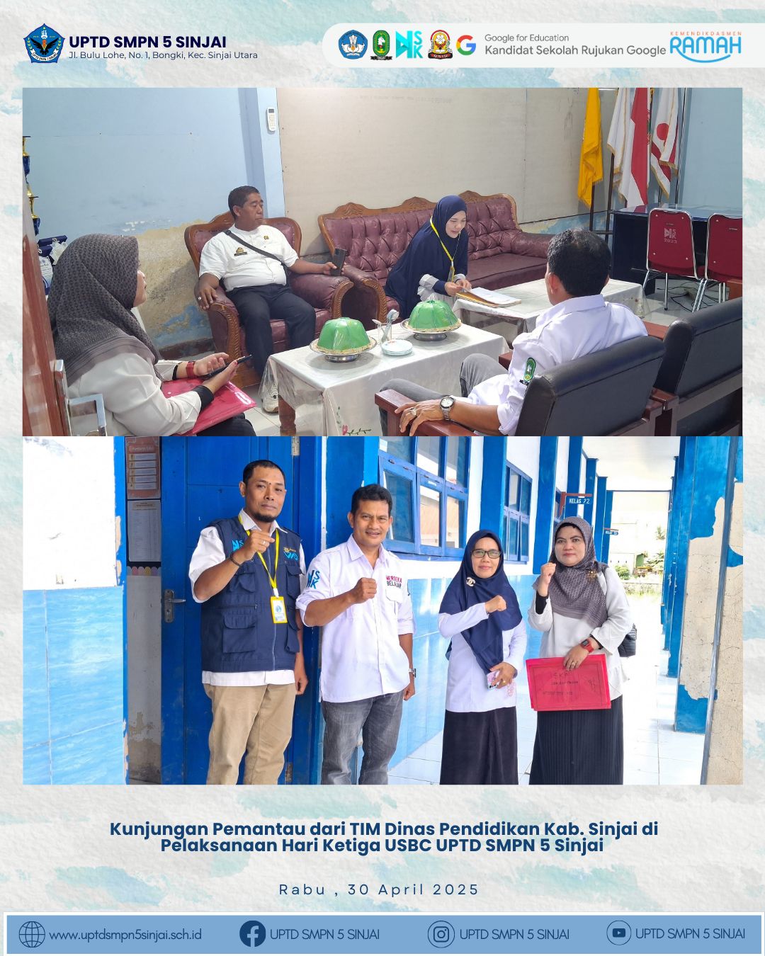 Hari Ketiga USBC UPTD SMPN 5 Sinjai Berjalan Mulus, Pemantau Disdik Apresiasi Kesiapan Sekolah Hari Ketiga USBC UPTD SMPN 5 Sinjai Berjalan Mulus, Pemantau Disdik Apresiasi Kesiapan Sekolah