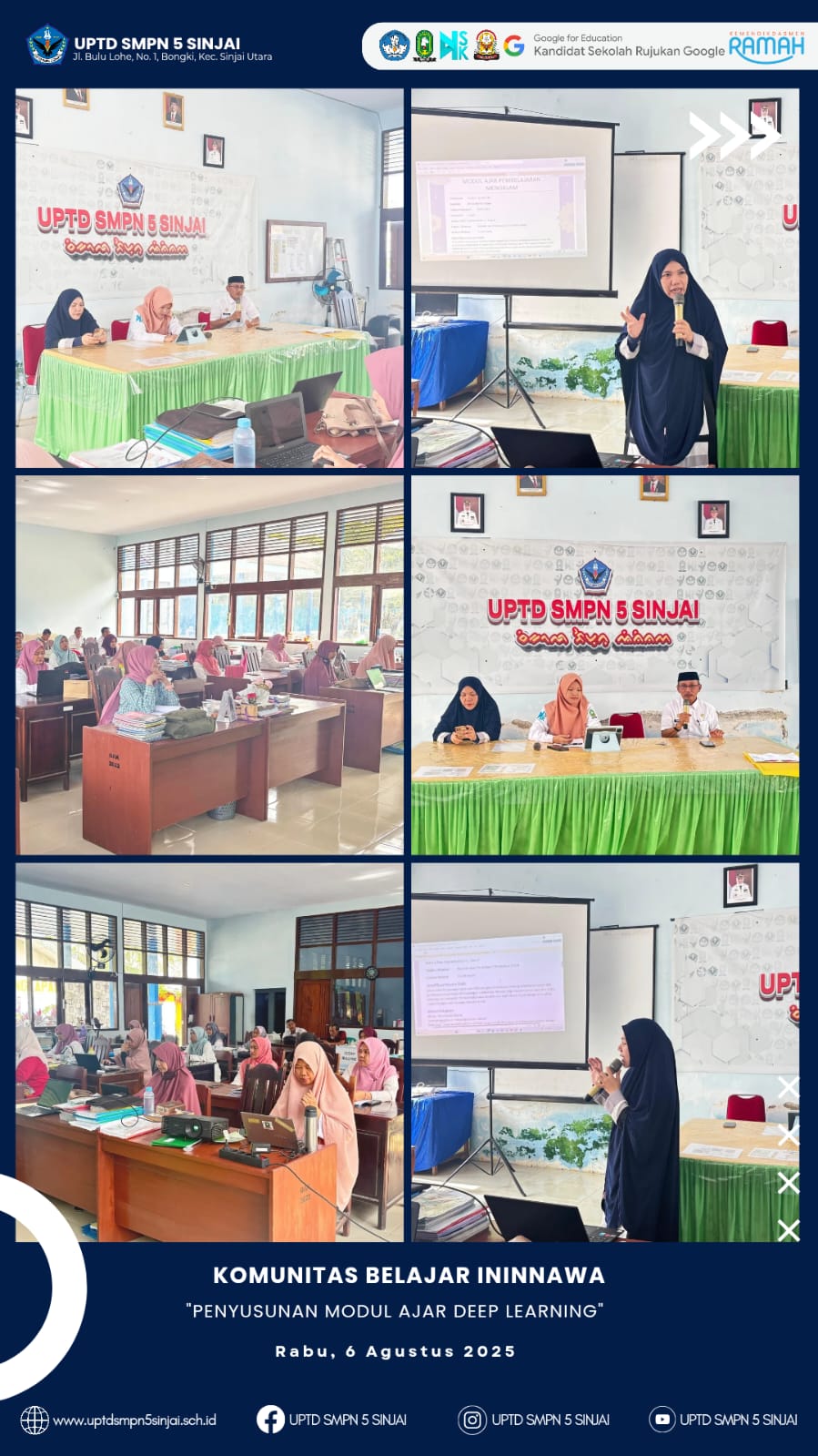 Komunitas Belajar UPTD SMPN 5 Sinjai: Mantapkan Penyusunan Modul Ajar Deep Learning